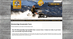 Desktop Screenshot of breckenridgesnowmobiletours.com